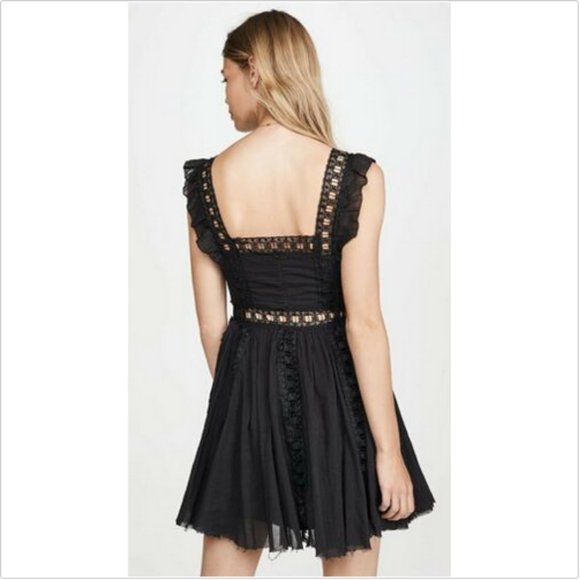 Free People FP One Verona Black Lace Mini Dress - Picture 3 of 7